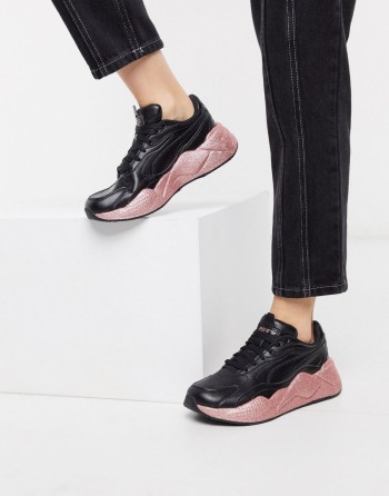 Puma RS-X3 Glitz Crne - Ženske Tenisice | 46193ISXN